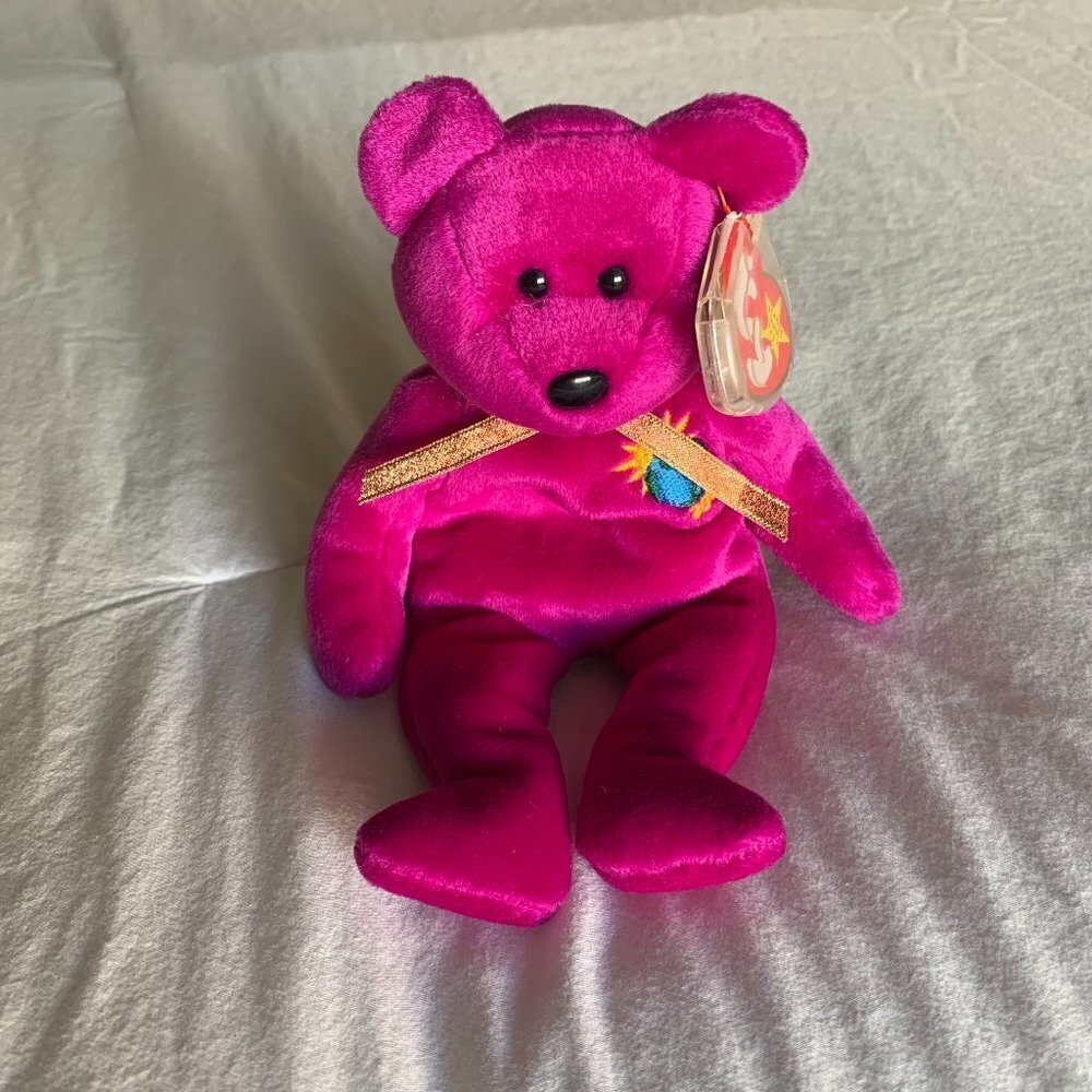 TY Rare Millennium Beanie Baby Purple 2000